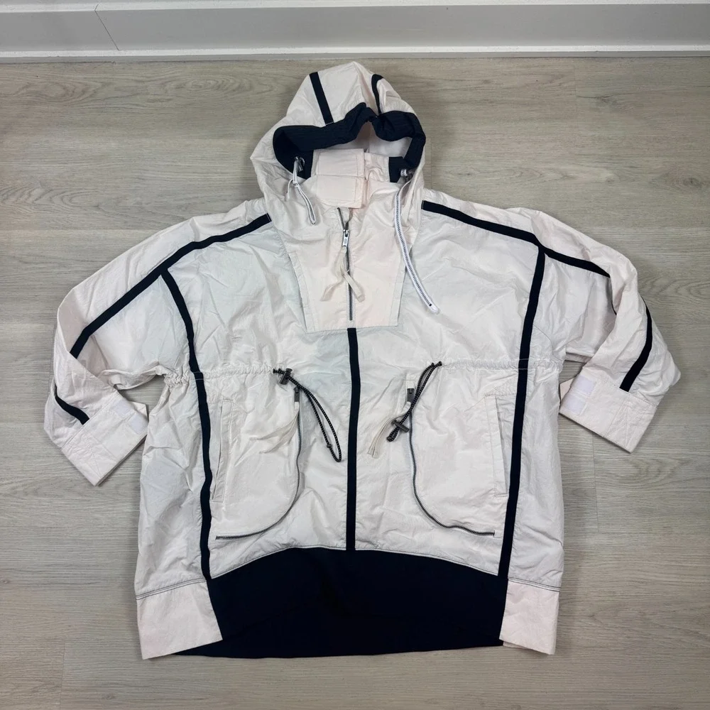 Free People‎ Movement Peace Out Backpack Parachute Parka Size XS/S White